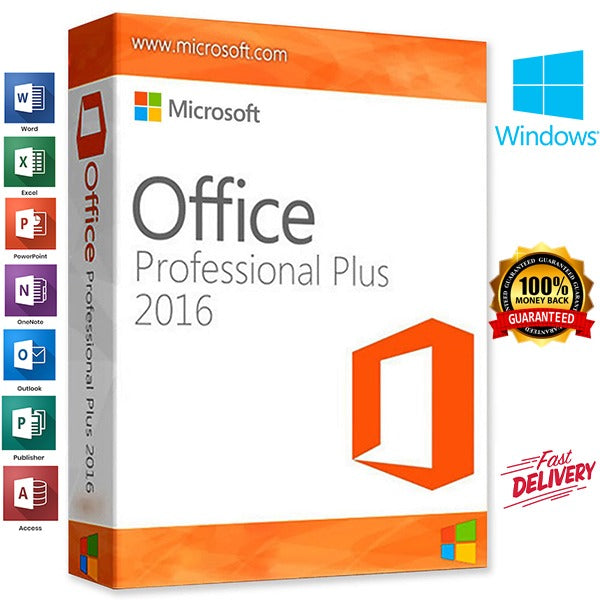 Microsoft Office 2016 Pro Plus 32/64 Bit Lifetime License